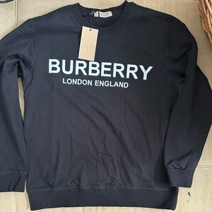 Burberry Black Crewneck with Logo